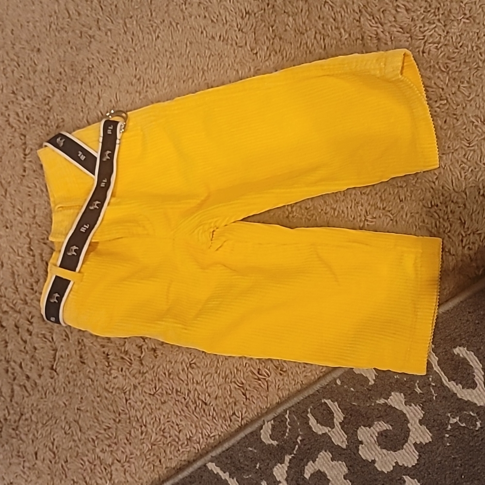 Baby Toddler Boy Ralph Lauren Corduroy Yellow Pants